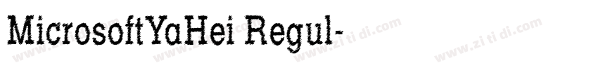 MicrosoftYaHei Regul字体转换